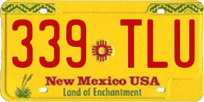 NM license plate 339TLU