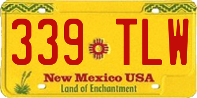 NM license plate 339TLW
