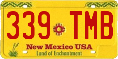 NM license plate 339TMB