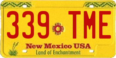 NM license plate 339TME