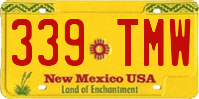 NM license plate 339TMW