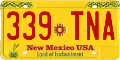 NM license plate 339TNA