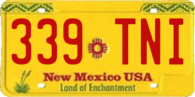 NM license plate 339TNI