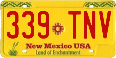 NM license plate 339TNV