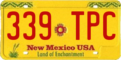 NM license plate 339TPC