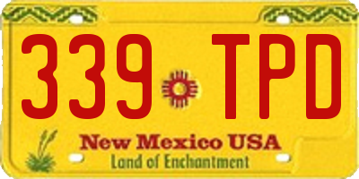 NM license plate 339TPD