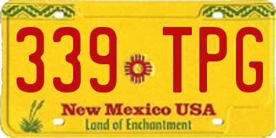 NM license plate 339TPG