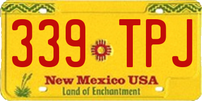 NM license plate 339TPJ