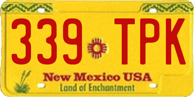 NM license plate 339TPK