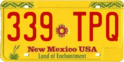 NM license plate 339TPQ