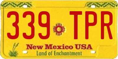 NM license plate 339TPR