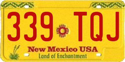NM license plate 339TQJ