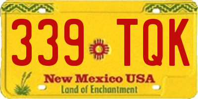 NM license plate 339TQK