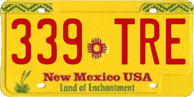 NM license plate 339TRE