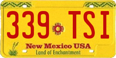 NM license plate 339TSI