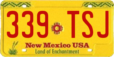 NM license plate 339TSJ
