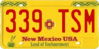 NM license plate 339TSM