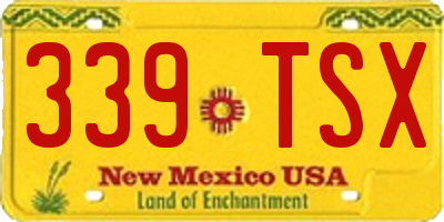 NM license plate 339TSX