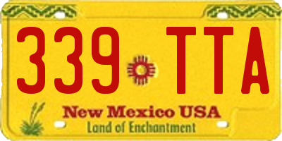 NM license plate 339TTA