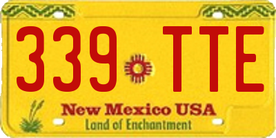 NM license plate 339TTE