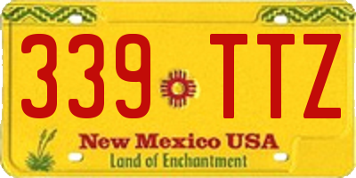 NM license plate 339TTZ