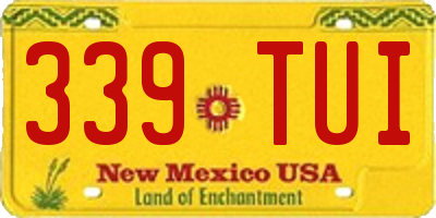 NM license plate 339TUI