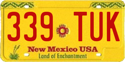 NM license plate 339TUK