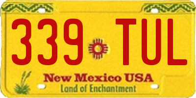 NM license plate 339TUL