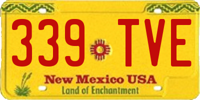 NM license plate 339TVE