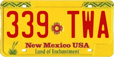 NM license plate 339TWA