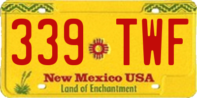 NM license plate 339TWF