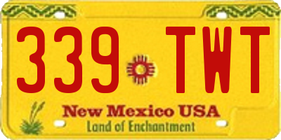 NM license plate 339TWT