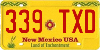 NM license plate 339TXD