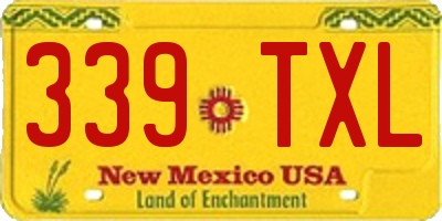 NM license plate 339TXL