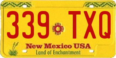 NM license plate 339TXQ
