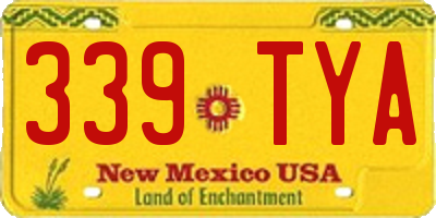 NM license plate 339TYA