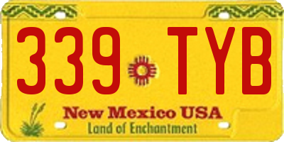NM license plate 339TYB
