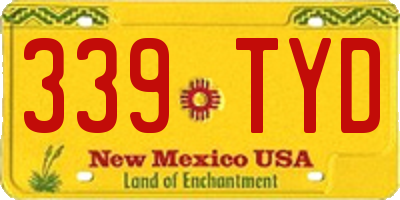 NM license plate 339TYD