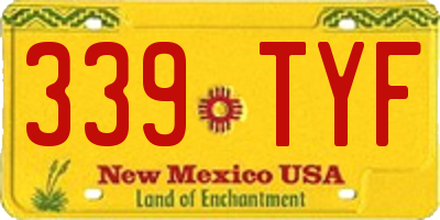 NM license plate 339TYF