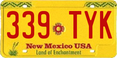 NM license plate 339TYK