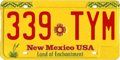 NM license plate 339TYM