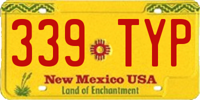 NM license plate 339TYP