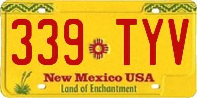 NM license plate 339TYV