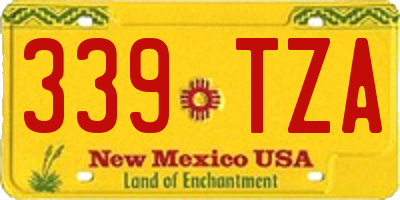 NM license plate 339TZA