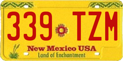 NM license plate 339TZM