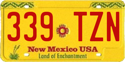 NM license plate 339TZN