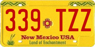 NM license plate 339TZZ