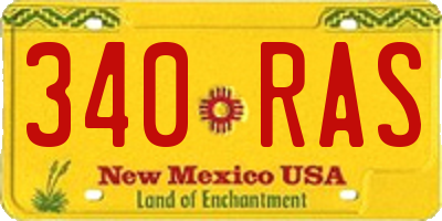 NM license plate 340RAS