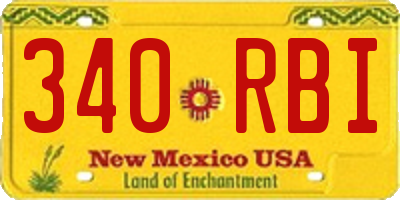 NM license plate 340RBI