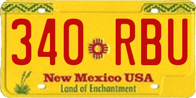 NM license plate 340RBU